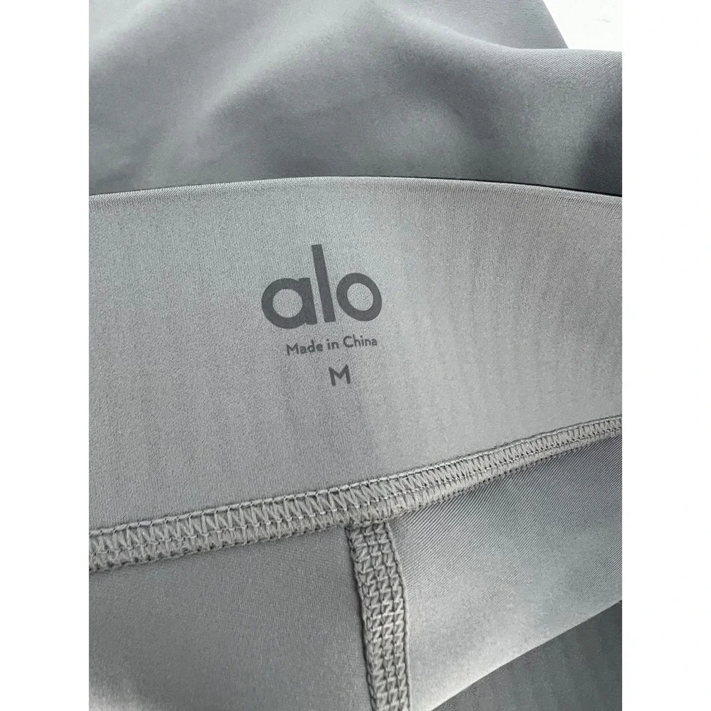 Alo Yoga Airlift High-Waist 7/8 Line Up Leggings Winter Frost Size Medium
